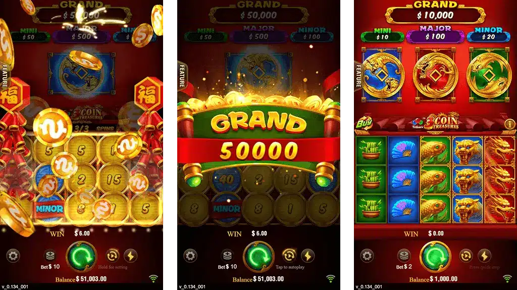 3 Coins Pb18 Bonus